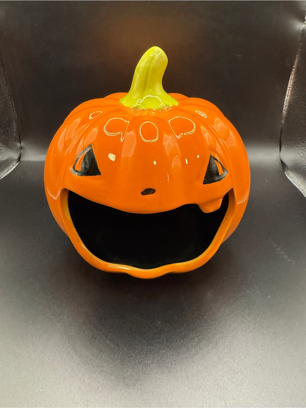Halloween Ceramic Orange Pumpkin Sponge Holder